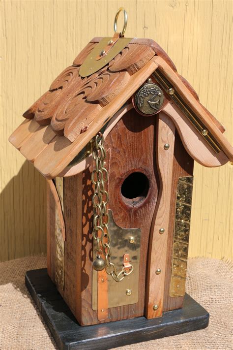 recycled metal bird houses|unique homemade bird houses.